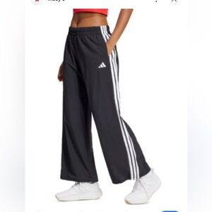 Adidas  Black Joggers with White Stripes